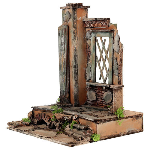 Temple ruins, 20x20x26 cm, for 10-12 cm Neapolitan Nativity Scene 2