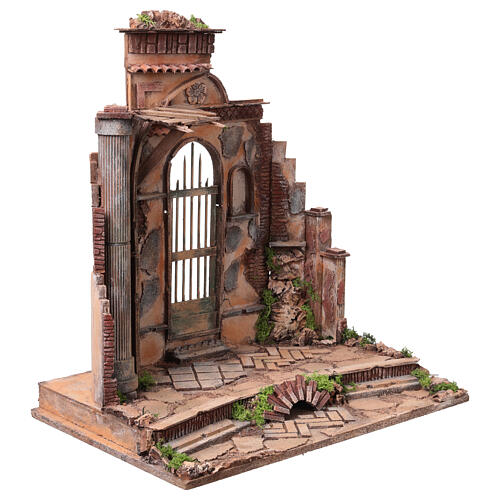Tempio in rovina 50x35x55 cm Presepe Napoletano 12-14 cm 3