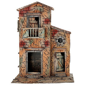 Casetta classica 28x19x36 cm Presepe Napoli 8-10 cm