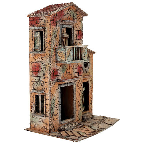 Klasyczny domek 30x20x35 cm - szopka neapolitańska 8-10 cm 2
