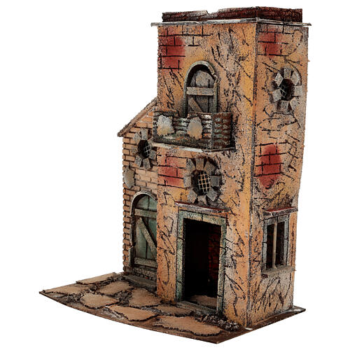 Maison avec toit plat 35x30x20 cm crèche napolitaine 8-10 cm 2