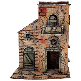 Casa con tetto piano 35x30x20 cm Presepe Napoletano 8-10 cm