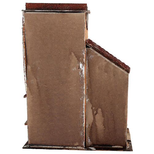 Casa con tetto piano 35x30x20 cm Presepe Napoletano 8-10 cm 4
