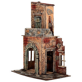 Casa con cucina 28x20x40 cm Presepe Napoletano 8-10 cm