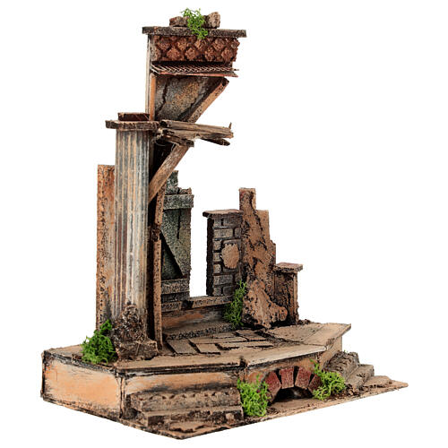 Tempio in rovina 20x15x25 cm Presepe Napoletano 6-8 cm 3