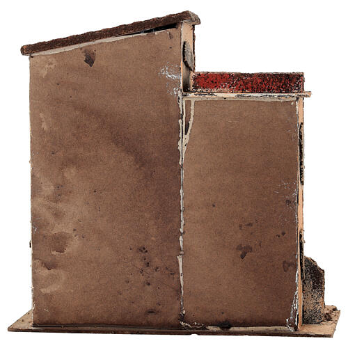 Miniature House with Flower 25x15x25 cm Neapolitan Nativity 6-8 cm 4