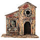 Casetta con balcone e finestra tonda 25x15x25 cm Presepe Napoletano 6-8 cm s1