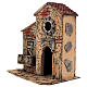 Casetta con balcone e finestra tonda 25x15x25 cm Presepe Napoletano 6-8 cm s3