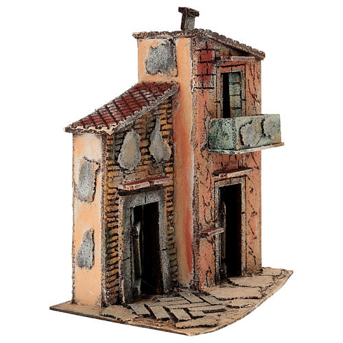 Maison 26x28x16 cm crèche napolitaine 6-8 cm 3