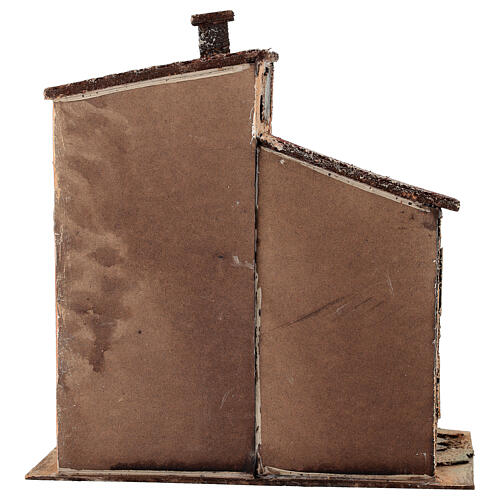 Dom 25x30x15 cm - szopka neapolitańska 6-8 cm 4