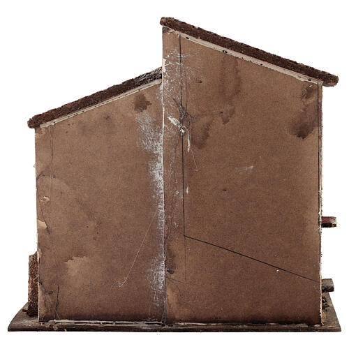 Neapolitan Nativity Scene house for 6-8 cm characters, 25x25x15 cm 4