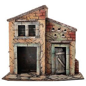 Casetta 25x25x15 cm Presepe Napoli 6-8 cm