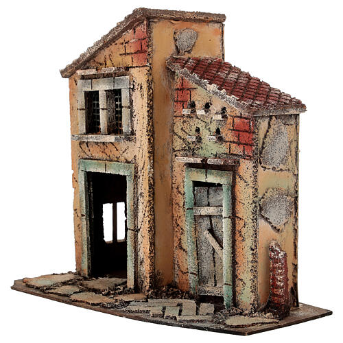 Casetta 25x25x15 cm Presepe Napoli 6-8 cm 3