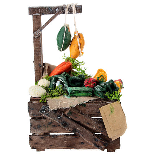 Banco de legumes para presépio napolitano 10-12 cm terracota 1