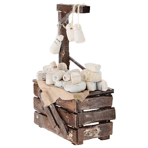 Banco formaggi presepe napoletano 10-12 cm terracotta 3