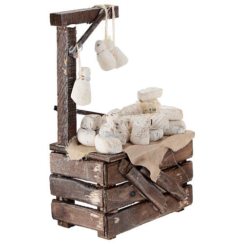 Banco formaggi presepe napoletano 10-12 cm terracotta 4
