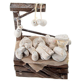 Banco queijos presépio napolitano 10-12 cm terracota