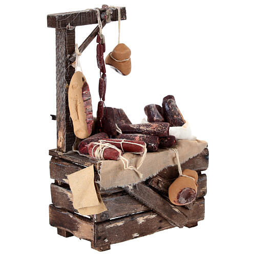 Banco salumi presepe napoletano 10-12 cm terracotta 3