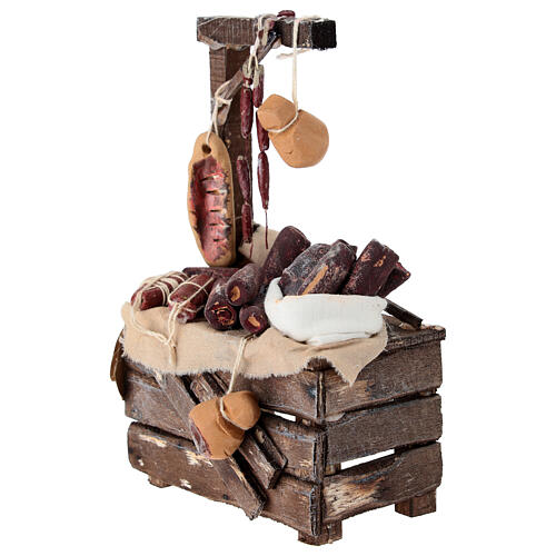 Banco salumi presepe napoletano 10-12 cm terracotta 4