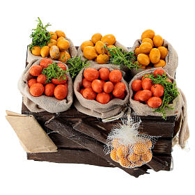 Étalage de citrons et oranges pour crèche napolitaine 10-12 cm en terre cuite