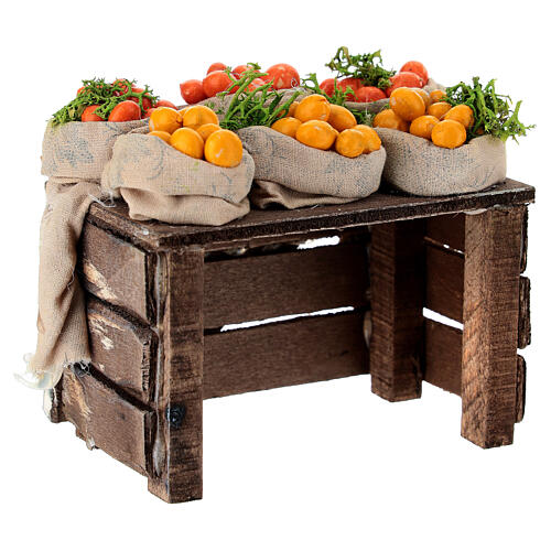Étalage de citrons et oranges pour crèche napolitaine 10-12 cm en terre cuite 5