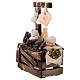 Étalage olives fromages et charcuterie pour crèche napolitaine 10-12 cm terre cuite s3
