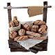 Marktstand mit Brot aus Terrakotta, im neapolitanischen Stil, für 10–12 cm Krippe – Krippenzubehör s2