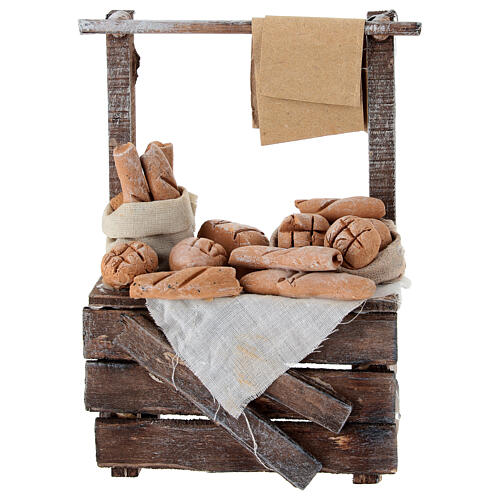 Étal de pains crèche napolitaine 10-12 cm en terre cuite 1