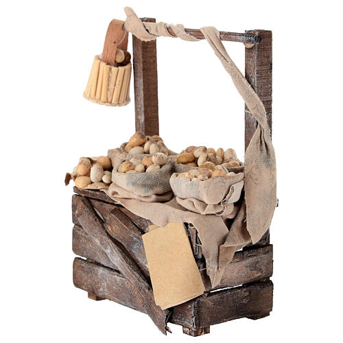 Banco uova in sacchi presepe napoletano 10-12 cm terracotta 4