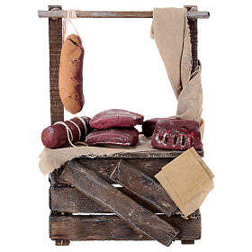 Étal viande crèche napolitaine 10-12 cm terre cuite