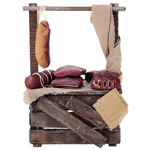 Étal viande crèche napolitaine 10-12 cm terre cuite 1