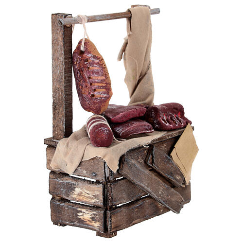 Étal viande crèche napolitaine 10-12 cm terre cuite 4