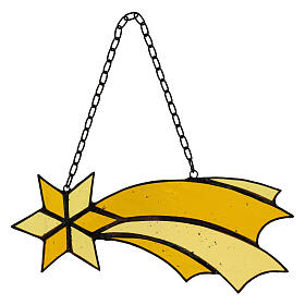 Glasbild Sternschnuppe – Goldtöne