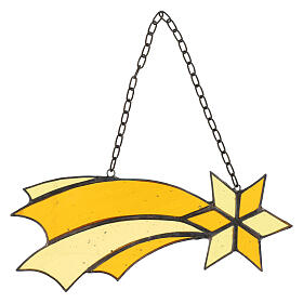 Glasbild Sternschnuppe – Goldtöne