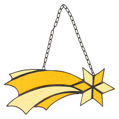 Estrela cometa em vidro colorido 2