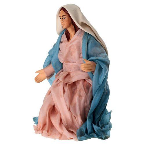 Madonna terracotta 14 cm presepe napoletano 3