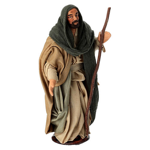 San Giuseppe terracotta 14 cm presepe napoletano 3