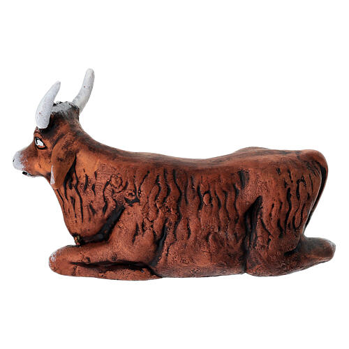Boi terracota 14 cm presépio napolitano 4
