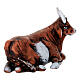 Neapolitan Nativity figurine, terracotta ox 14 cm s3
