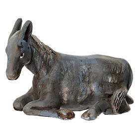 Âne terre cuite pour crèche napolitaine 14 cm