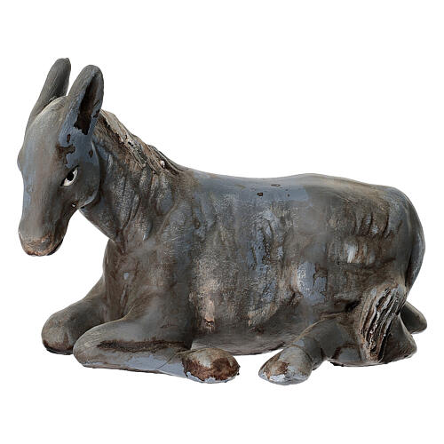 Asino terracotta 14 cm presepe napoletano 1