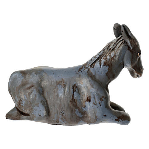 Asino terracotta 14 cm presepe napoletano 4