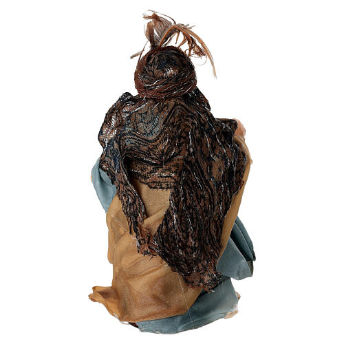 Rey mago arrodillado terracota 14 cm belén napolitano 4