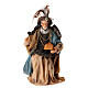 Re magio in ginocchio terracotta 14 cm presepe napoletano s1