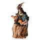 Re magio in ginocchio terracotta 14 cm presepe napoletano s2