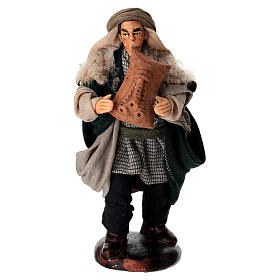 Grajek, terakota, 14 cm, szopka neapolitańska