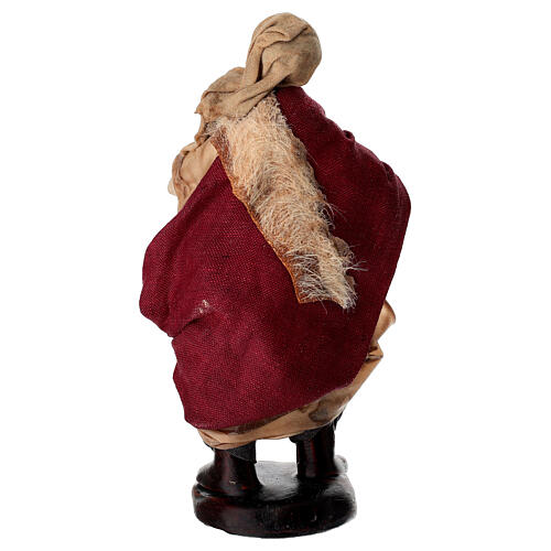 Flautista em terracota 14 cm para presépio napolitano 4