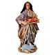 Donna con coniglio e carote 14 cm terracotta presepe napoletano s1