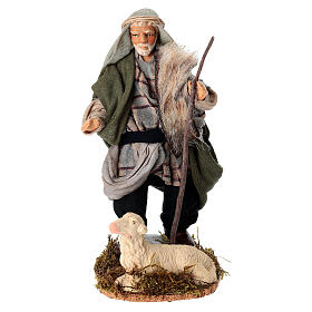Pecoraio terracotta 14 cm presepe napoletano