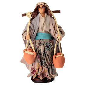 Acquaiola con anfore 14 cm terracotta presepe napoletano